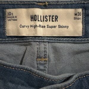 Hollister High Rise Blue Jeans Curvy Super Skinny